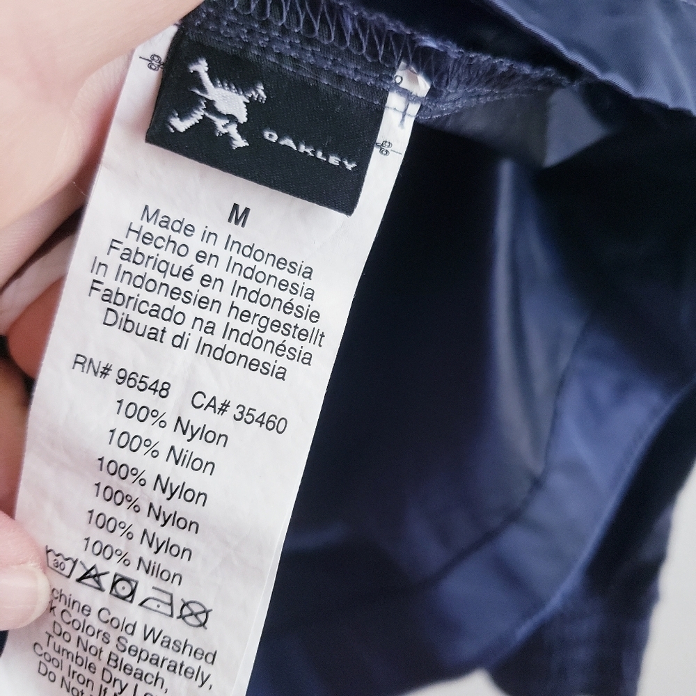 Oakley Blue Quarter Zip Windbreaker Proformance Fit Jacket - Picture 7 of 7